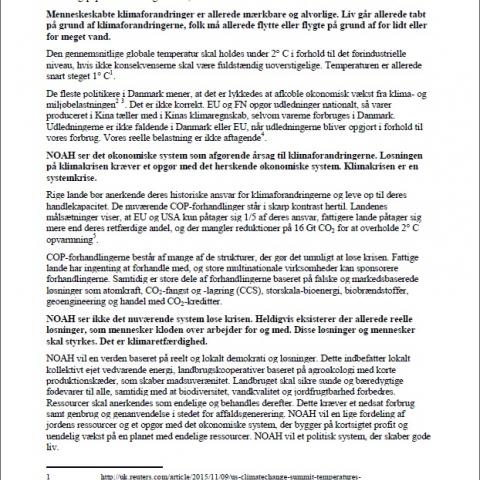 Systemforandring ikke klimaforandring