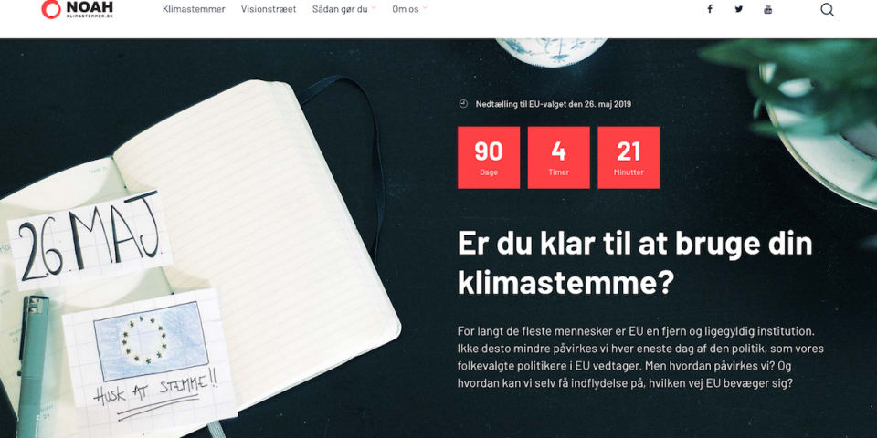 90 dage til valget: Er du klar til at bruge din klimastemme? EU-valg 26. maj 2019. Er du klar til at bruge din klimastemme?