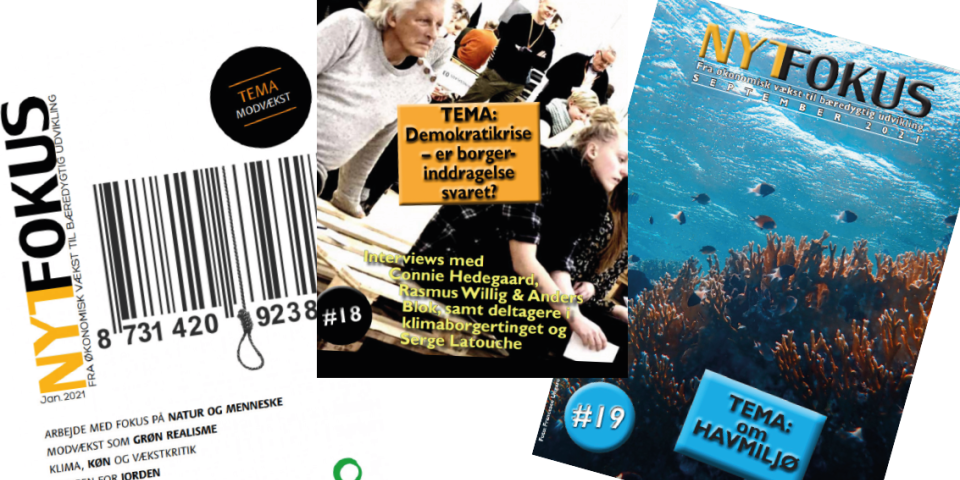 Forsider af Nyt Fokus fra de seneste år nyt fokus