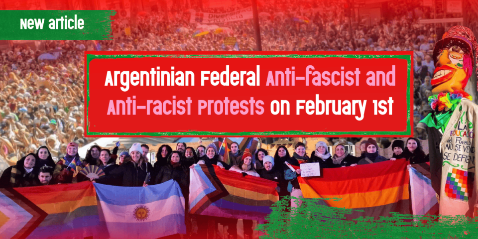 Protests took place all over the world, including Copenhagen. Massive demonstration protests erupted on February 1st in at least 53 cities in Argentina but also around the world